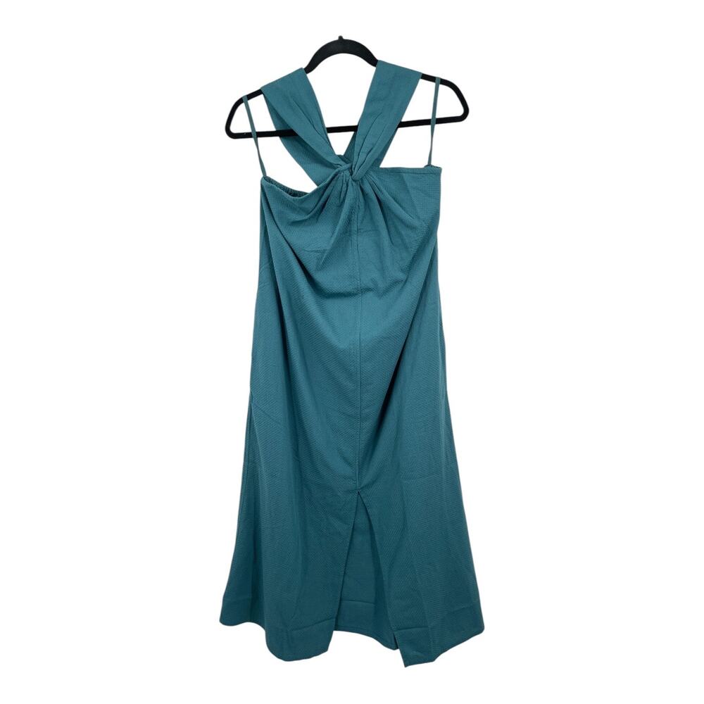 Faherty dress Bay Twist sleeveless halter midi blue size X-Small XS